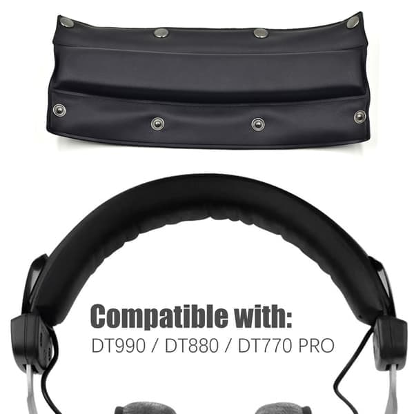 Pannapehmuste Beyerdynamic DT990 DT880 DT770 Pro -kuulokkeille, musta