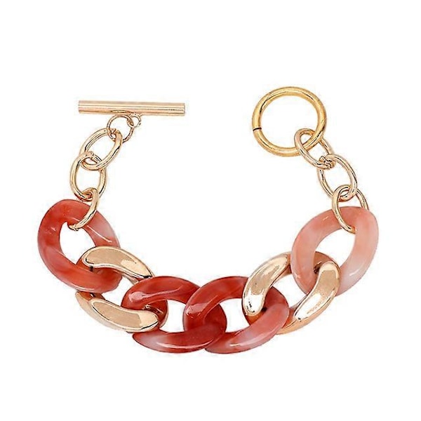 Shixin Hip Hop Overdrevet Tyk Led Kæde Armbånd Til Kvinder Ccb Materiale Store Brede Armbånd Mode Hånd Kæder Smykker S06-4
