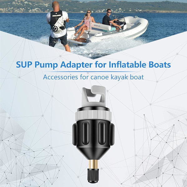 Adapter för Xulin SUP-pump, konverter för uppblåsbar båtpump, multifunktionsventiltillbehör för stand-up paddleboard