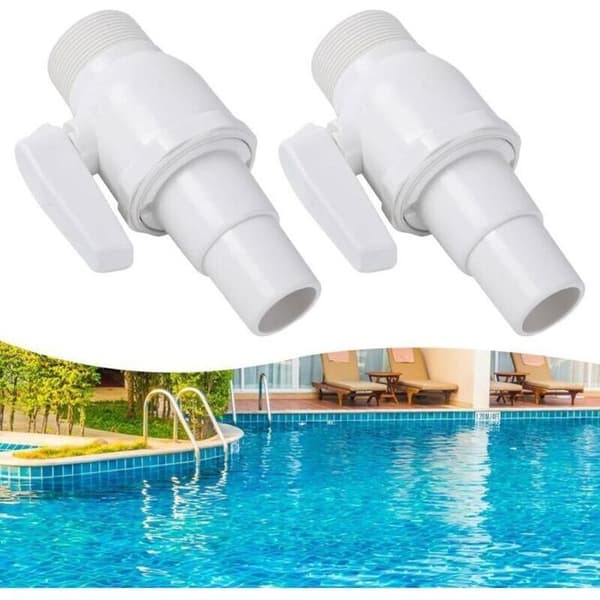 2-delt poolafspærringsventil – Slangeadapter kompatibel med SP0729 filter – Forstærket PVC, hurtig installation