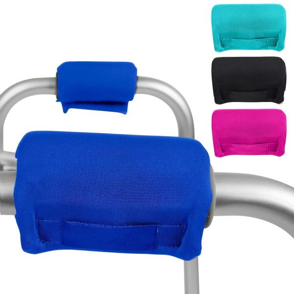 Walker-håndgreb, rollatorhåndtagspuder, skridsikker åndbart rollatortilbehør, blød pudepolstring til sammenklappelig rullestol Dark blue