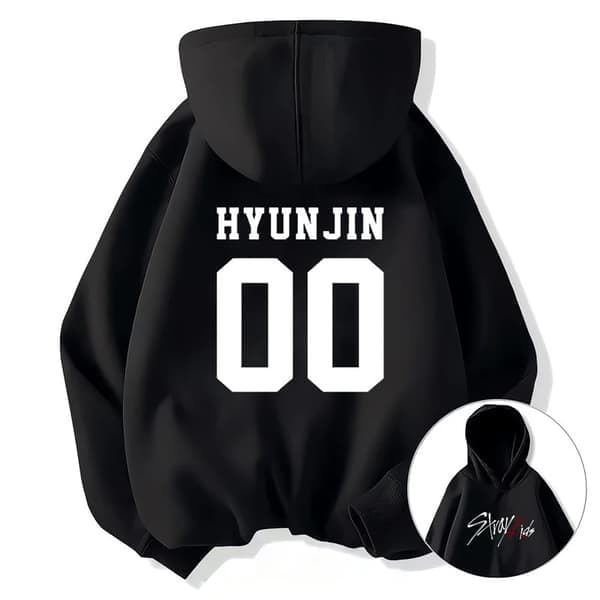 Stray Kids Uformell Hettegenser Unisex Langermet Genser B2 S