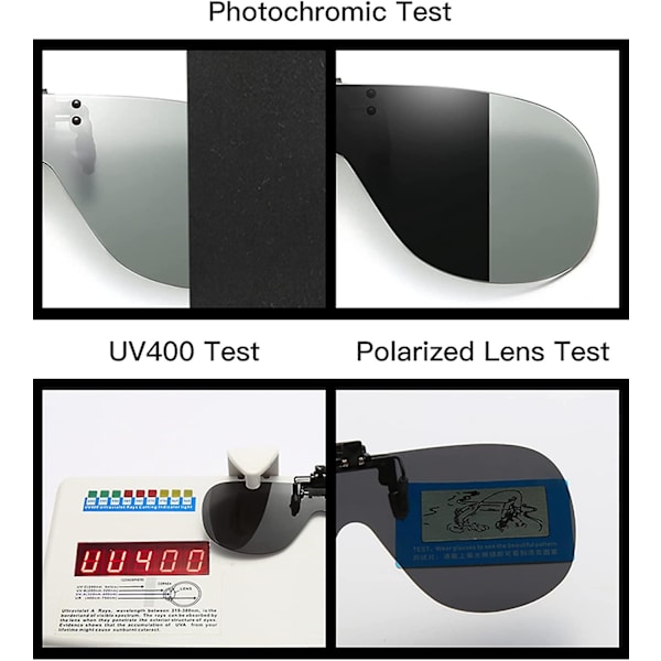 Polariserede Clip-on Solbriller Til Mænd Og Kvinder Anti-glare Uv400 Beskyttelse Sammenfoldelige Briller Kørsel Udendørs Sport