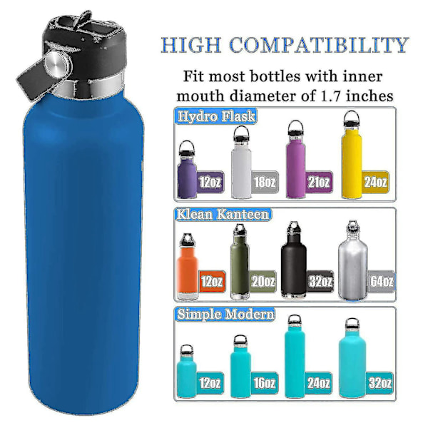 1 stk Fleksibelt Håndtag Top Strå Låg Til Hydro Flask 18 21 24 Oz