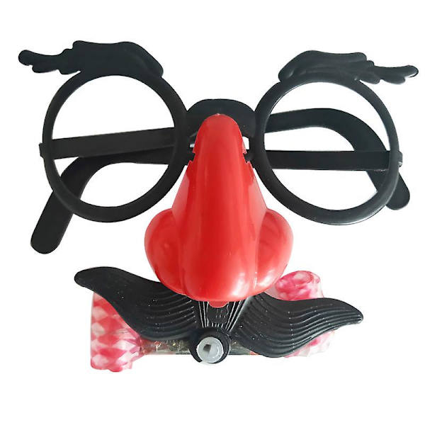 Accoutrements Stor nese og briller klassisk forkledning, flerfarget-4-pakning