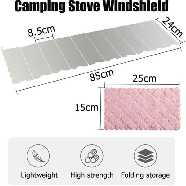 Vindskydd för spis, campingköksvindskydd, campinggastillbehör, bärbart köksvindskydd