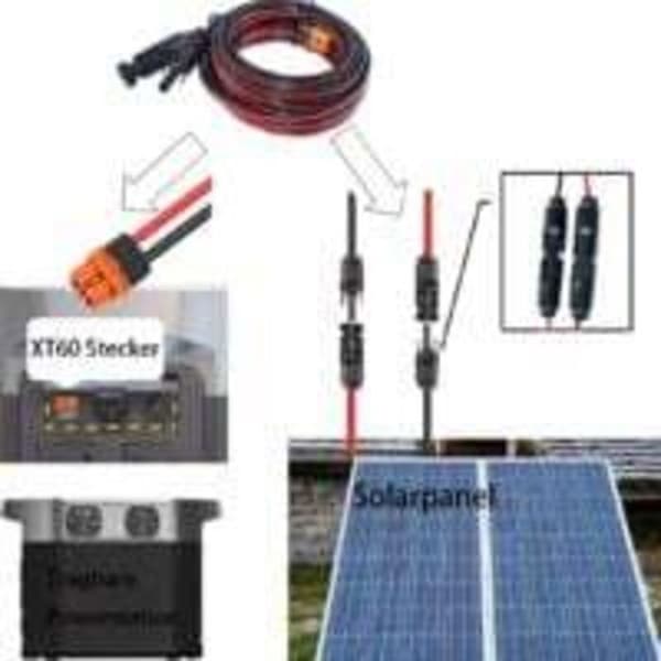 Smart solcellsladdningskabel - LUSKYKA® - XT60i-kontakt med signalstift - 5m längd