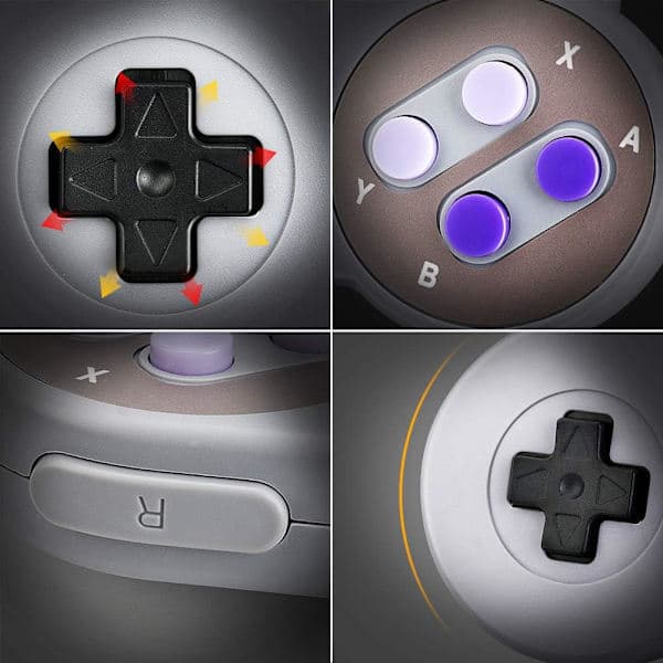 SNES USB Controller 2-pak, kablet retro SNES Game Card Controller til Super Nintendo
