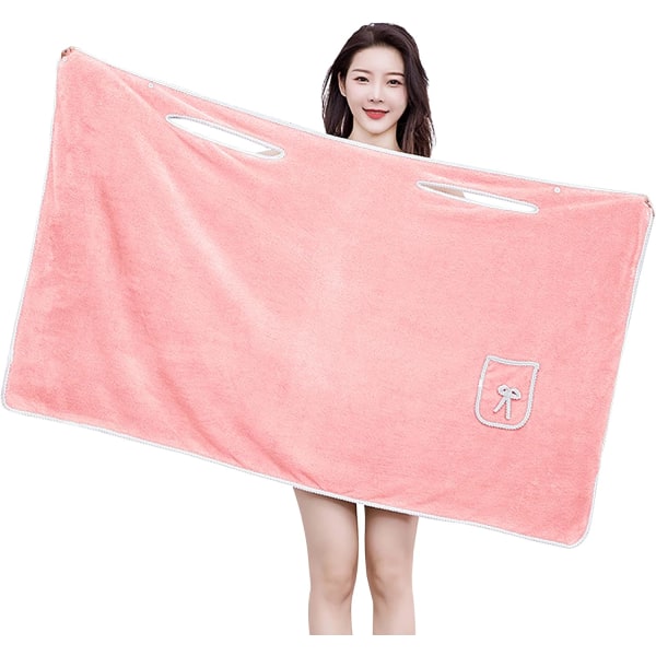 Varmt Bärbart Badlakan Wrap Mjukt Fluffigt Hög Vattenabsorberande Duschöverdrag Kvinnor Bad Wrap Handduk