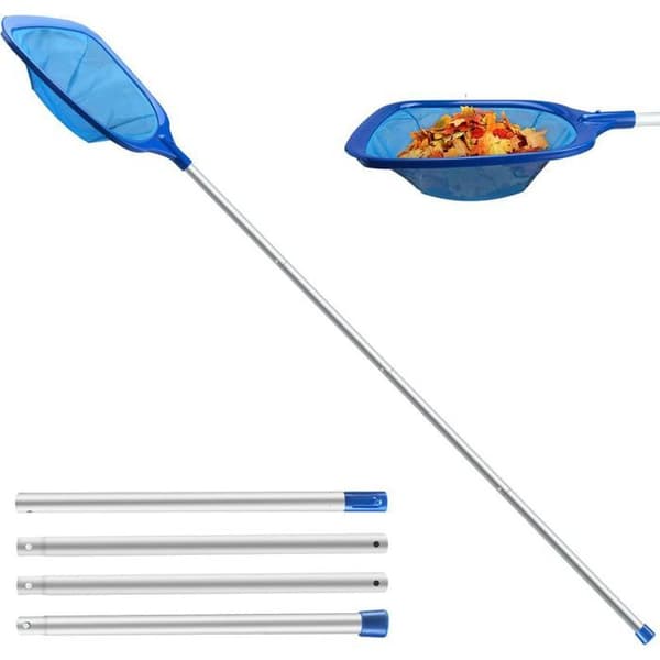 161 cm poolskimmernet, net med justerbar 123 cm teleskopstang, til spabade og boblebade