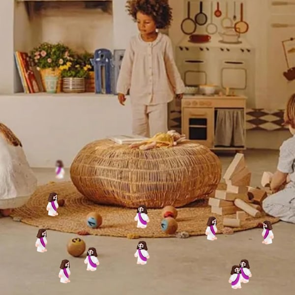 24/48/72 kpl Mini Jeesus-hahmoja Pääsiäis-koristeisiin, Mini Jeesus-hahmoja Pääsiäis-koristeisiin Jeesus-lelut Vauva Jeesus-hahmo Kristus Uskonnollinen Vapahtaja Jeesus 24pcs