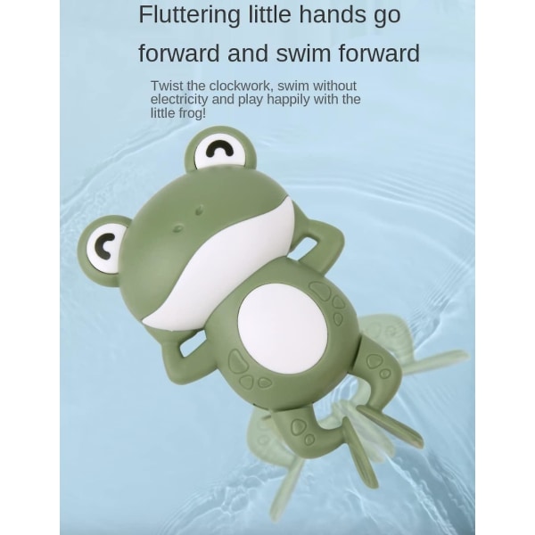 Svømmefrø Grøn badelegetøj Wind Up Frog til badetid