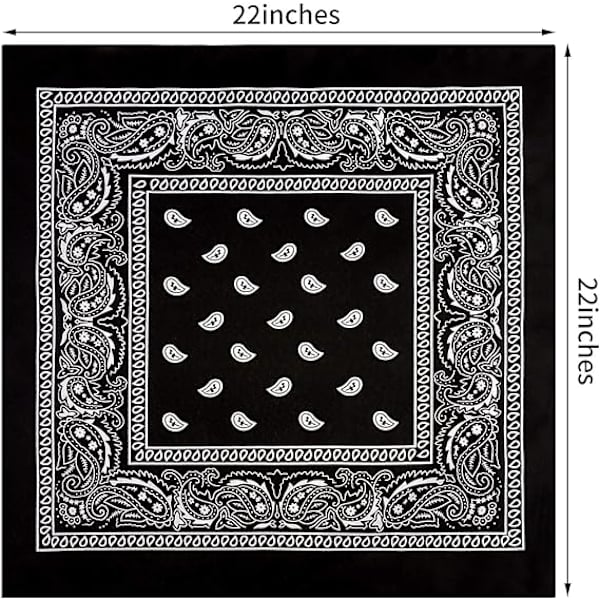 3 kappaleen monikäyttöiset bandanat Paisley-kuvioiset cowboy-panta huivi unisex-päähineet