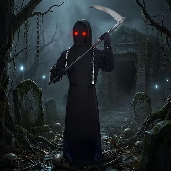 Grim Reaper-kostumer til voksne - Uhyggelige Halloween-kostumer til voksne L