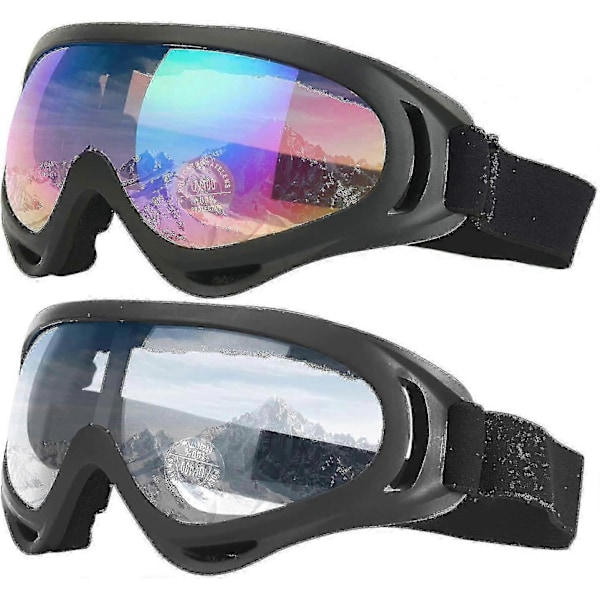 Skidglasögon, 2-pack, Snowboardglasögon för barn, pojkar och flickor G COLOR 3