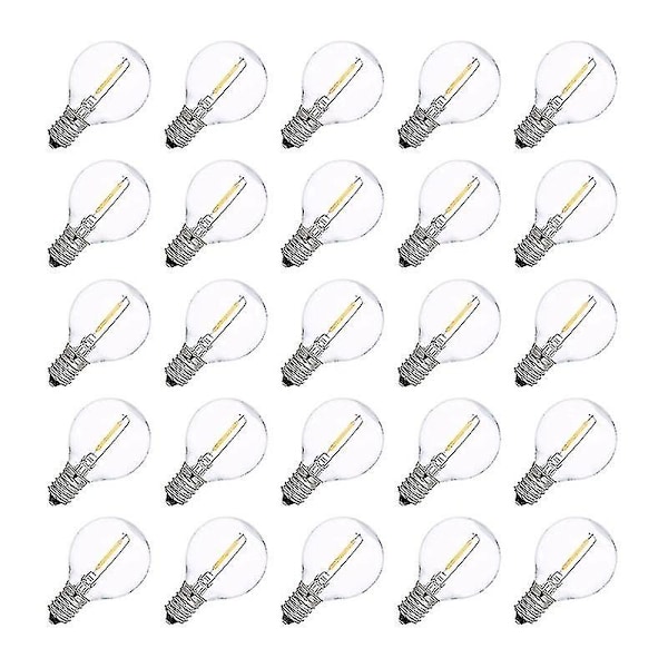 25pcs Led G40 E14 Replacement Bulbs 0.6w 2700k Led Filament Light