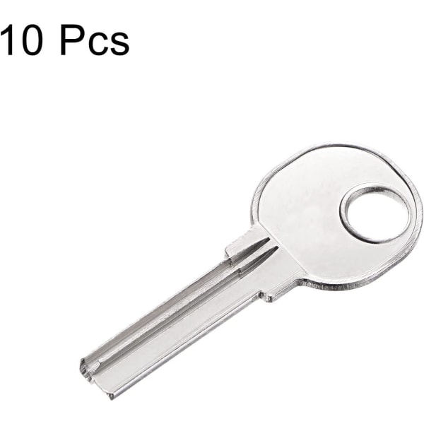 Nyckelämnen, 28 mm längd 2 spår Mässing Nytt oslipat ersättningsverktyg 10 st