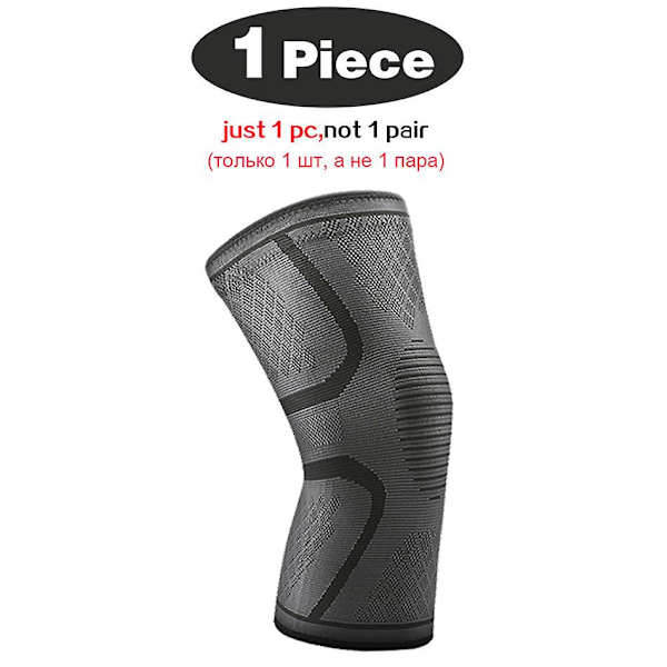1/2 stk. knæstøtte til gigtled Nylon Sports Fitness Kompressionsærmer Knæbeskyttere Løbebeskyttelse 1 piece gray M