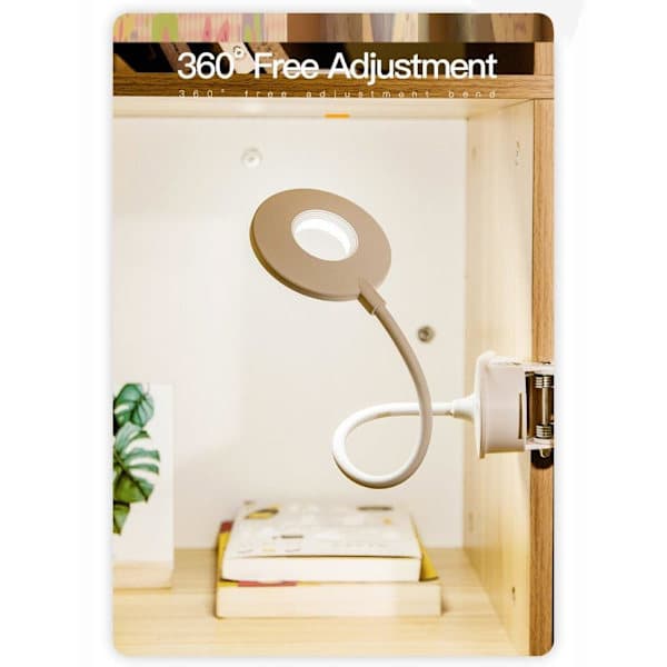 Oppladbar LED-lampe med klemme - dimbar