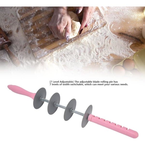 Justerbar kjevle, 7 tykke ringer, Fondantkjevle for