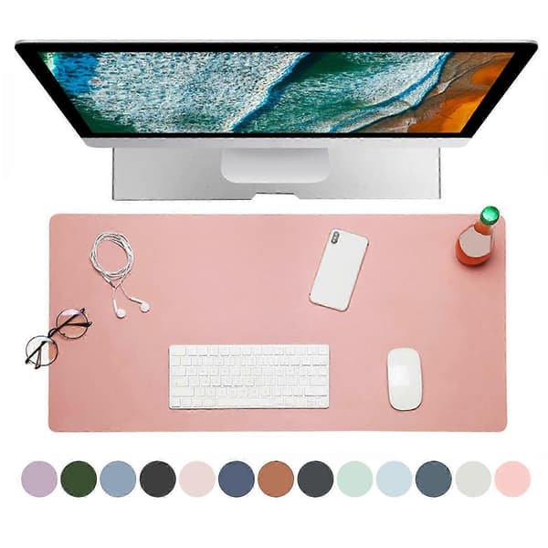 Computer Musemåtte Stor Skridsikker Tyk PVC Vandtæt Bærbar Foldbar Ensfarvet Laptop Gaming Musemåtte Computertilbehør Light Blue L