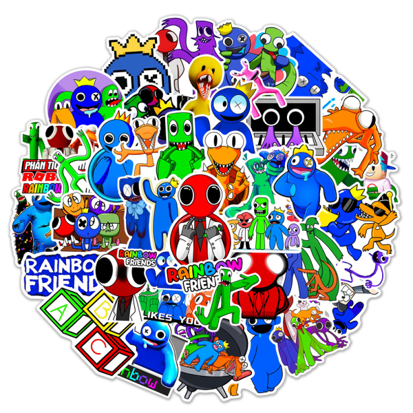 50 stk. Roblox Rainbow Friends Graffiti-klistermærke til telefon, vandtæt