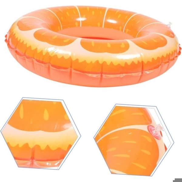 Rund pool float, frugtformet oppustelig float; dekoration til poolfester, strandfester og feriesjov