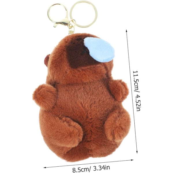 Capybara nøkkelring nøkkelring plysj nøkkelring ryggsekk anheng nøkkelringer plysj capybara anheng plysj utstoppet capybara anheng plysj capybara ornament
