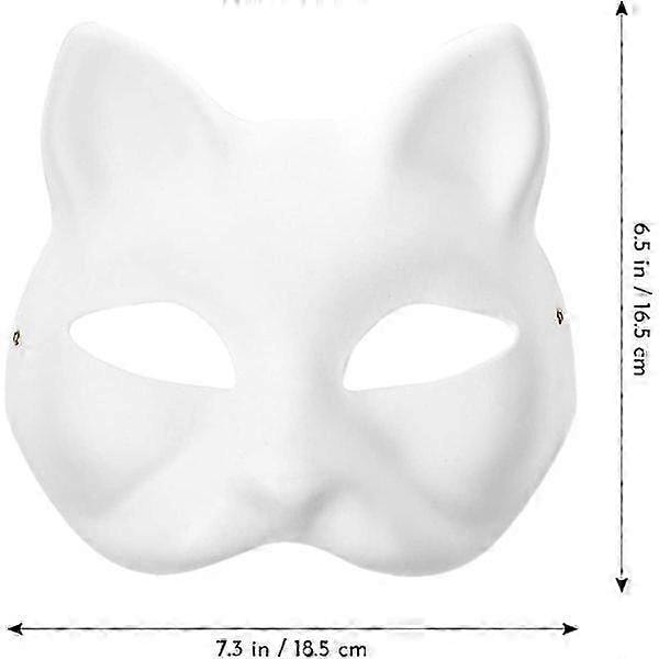 10 stk Therian Maske Katte Ræv Maske Therian Halloween Maske Therian Kostume til Børn Voksne Tom Maske til Julefest & Therian WELLNGS - JA