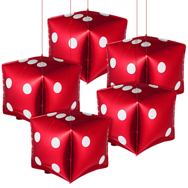 5 stk terning folie ballonger firkantede terning folie ballonger tredimensjonale ballonger festdekorasjoner