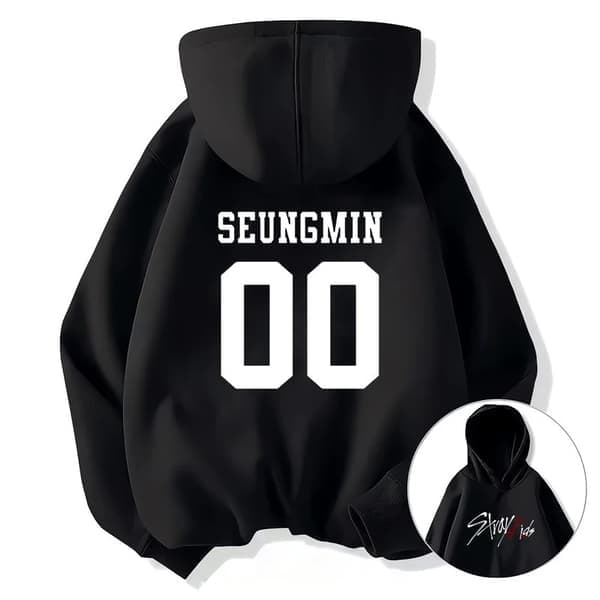 Stray Kids Uformell Hettegenser Unisex Langermet Genser B4 L