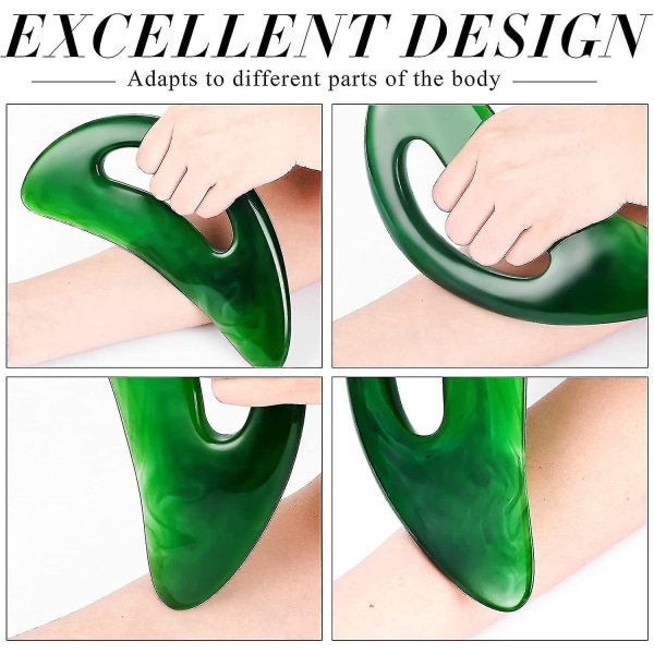 Krop Gua Sha Massageværktøj Stor Gua Sha Sæt Med Håndgreb Resin Guasha Bræt Muskelskrabning Massageværktøjer Krop Ansigtsskulptur Anti Cellulite Spa T