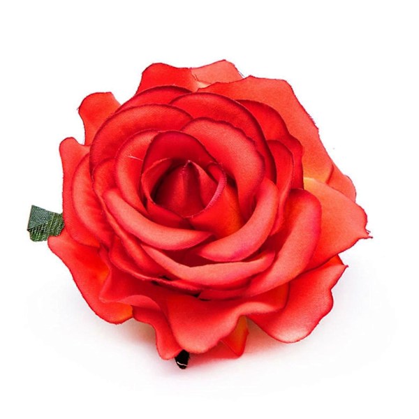 1 stk Hårklype Gjenbrukbar Roseblomstform Metall Roseblomst Hårklyper for Dating Qinhai Red