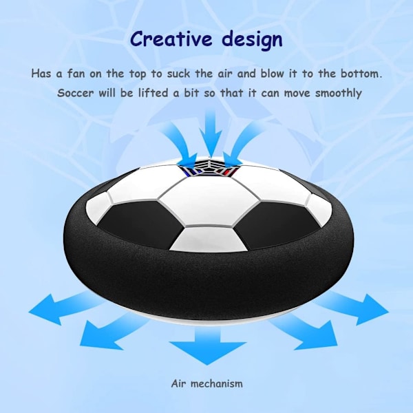 LED Hover Fotboll för Barn, Presenter till Pojkar och Flickor 3 4 5 6 7 8-12 År Gamla Leksaker, Luftdriven Fotboll inomhus och utomhusspel