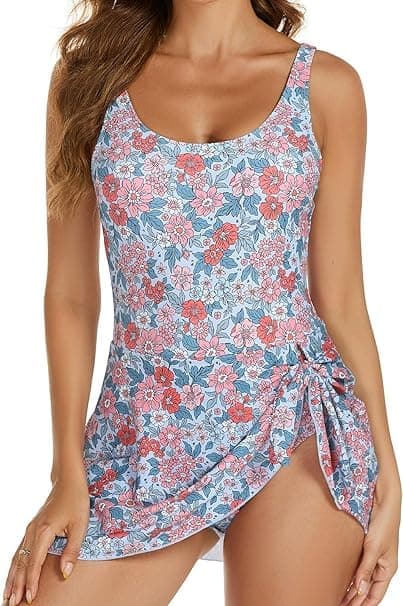 Badedragt Kjole Dame Badedragter Badedragter Nederdele Tern Badedragt - Lyserøde Blomster - Størrelse L Lyserøde Blomster Lyserøde Blomster L Pink Flowers L