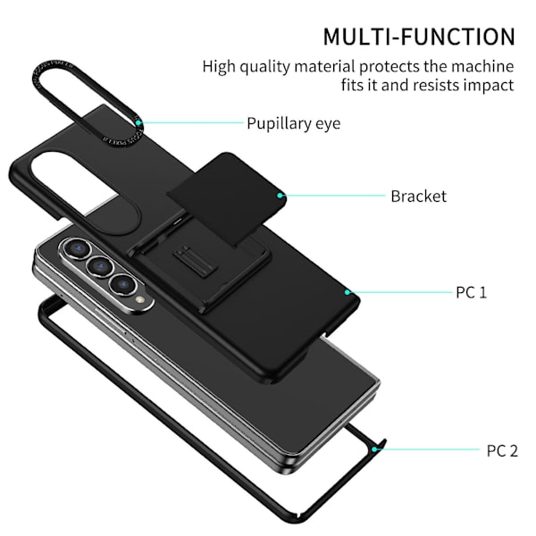 Fodral för Samsung Galaxy Z Fold 6 5G, Hård PC-material Stötsäkert och Fallskyddande Skyddande Telefonfodral för Fold 6 blue for Z Fold 6