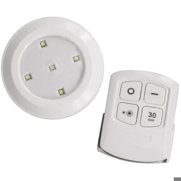 Trådlösa LED-lampor - MCE165 - Fjärrkontroll ingår - Set om 6 - Vägg- och takbelysning