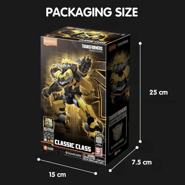 Transformers Classic Class Modellbyggesett, Bumblebee Actionfigur Byggeleke for Barn, Alder 12+
