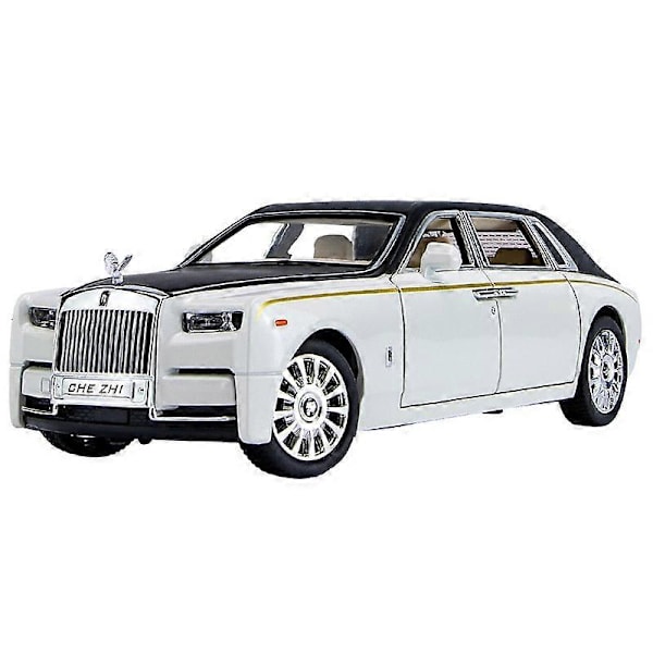 1:24 Rolls Royce Phantom Mansory Legeringsbil Diecasts & Leksaksfordon Bilmodell Ljud och ljus Dra tillbaka Billeksaker För Barn Gåvor Leksaksbilar Black