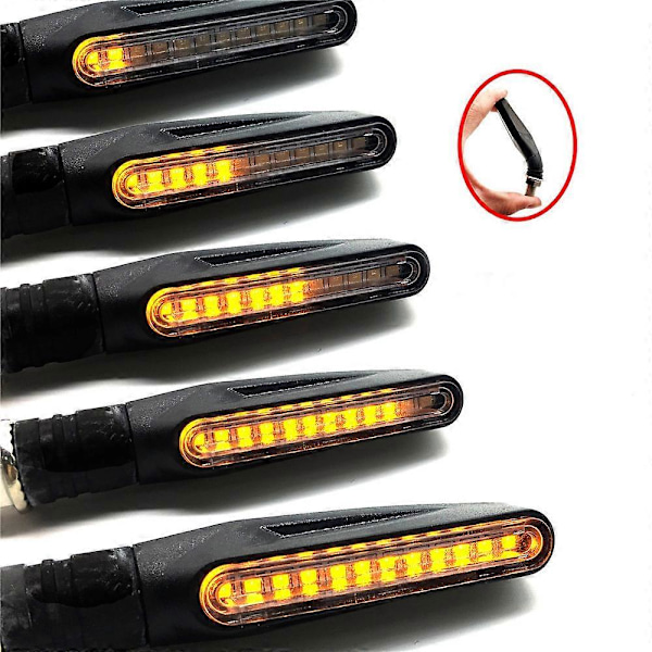 4st Motorcykel Blinkers LED Ljus Rinnande Vatten Signal Lampa För Suzuki Rm250 Rm 85 Dl650 Dl 1000 650 Gsr600 Gsr750 Gsxs750 Red-a pair
