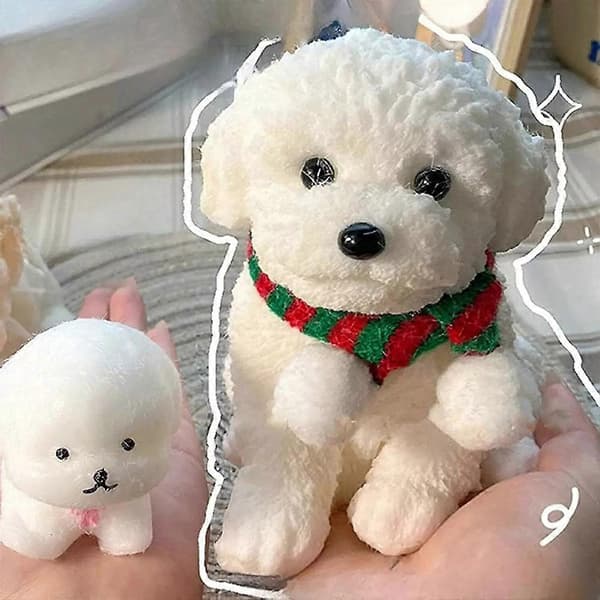 Hundleksaker Squishy att klämma på, Tysta Squishy Fidget-leksaker Hund black