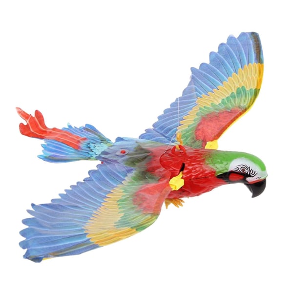 Elektrisk flyvende fugl interaktivt kattelegetøj til indendørs katte Farverig papegøje