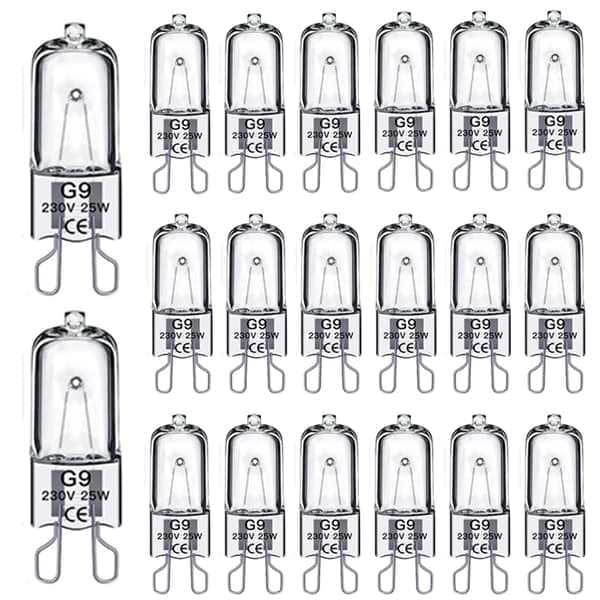 20-pack G9 Halogenlampor 25W, 230V 25W
