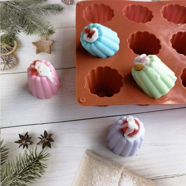 18 X Silikone Mini Cannelé Form - Cannelé Bageform - Silikone Bageform - Diameter 3,5 mm - Non-stick - Cannelé Former - Cannelé Muffinforme