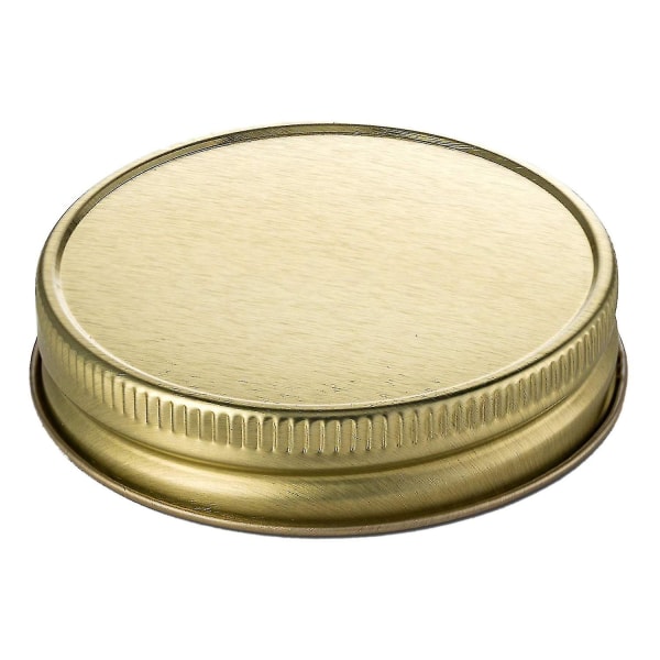 24 pakker Mason Jar Låg Almindelige mundlækagesikre Sikker Mason Solid Caps (guld)