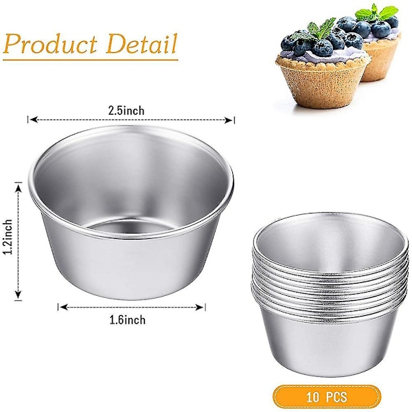 12 Stycken Individuella Formar Puddingformar Mini Choklad Smälta Pannor Non-stick Muffin Tårta