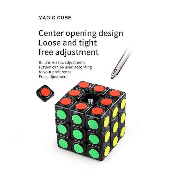 3x3x3 Pyraminx 3&times;3 Magisk Cube Speed Puzzle Leke for Barn 3X3 Speil Cubo Magico Prikk Sirkel Svart Bakgrunn Cube Puzzle C