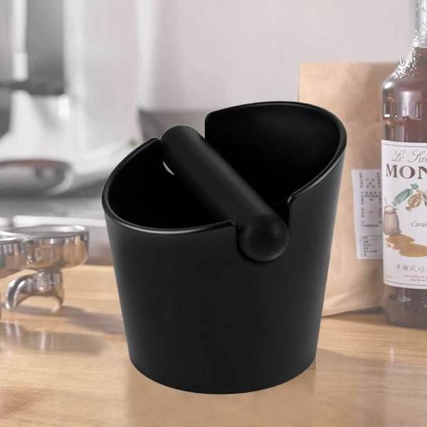 Kaffe Knock Box Gummi, Espresso Kaffe Knock Box Behållare, halkfri Kaffe Grounds Behållare med Avtagbar Knock Bar