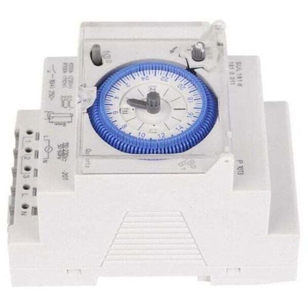 Programmerbar timer - LUSKYKA® - Automatisk tidsplanlegging - DIN-skinne montering - 100-240V AC strømforsyning