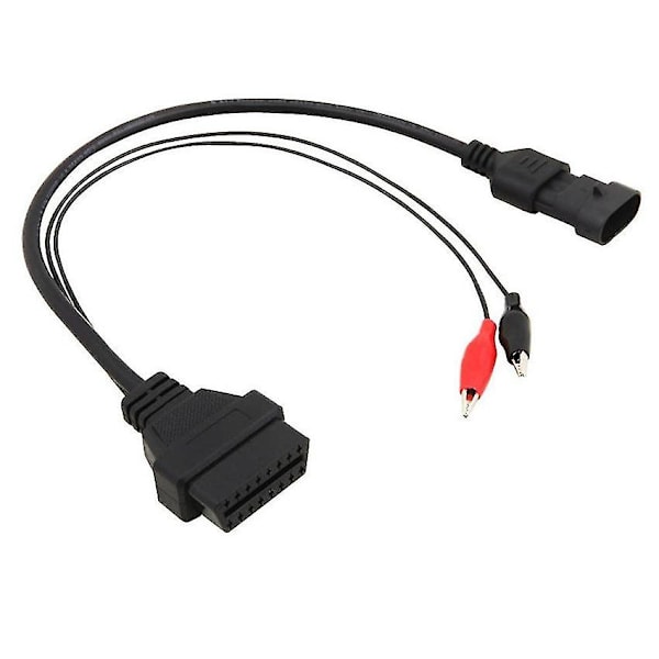Fiat-autoon 3-nastainen 16-nastaiseen Obd2-sovittimeen liitin diagnostiikkakaapeli Obd Ii -autokoodien lukija diagnostiikkatyökalu